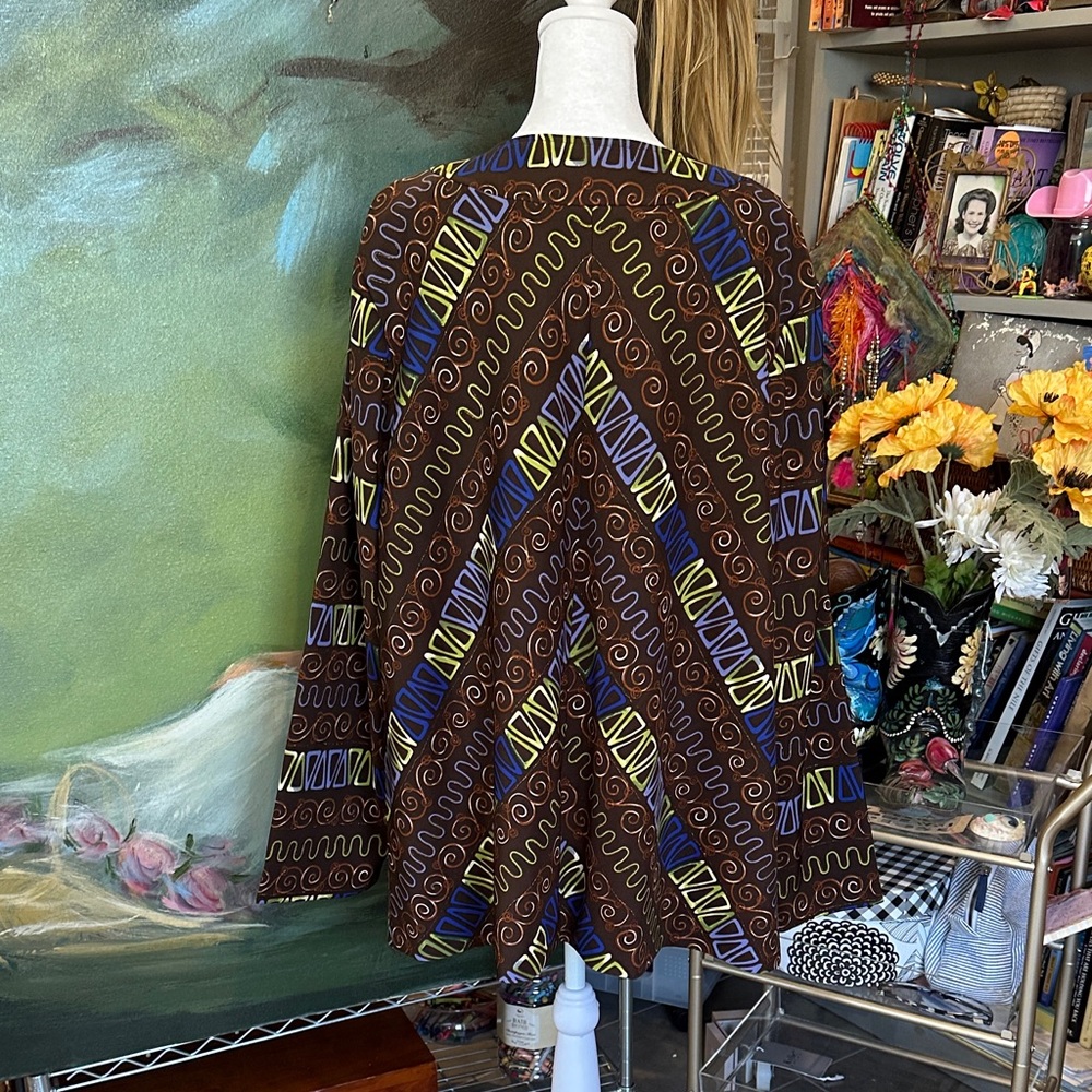 🧥 Maggie Barnes Multi-Color Open-Front Jacket / Topper - Picture 5 of 5